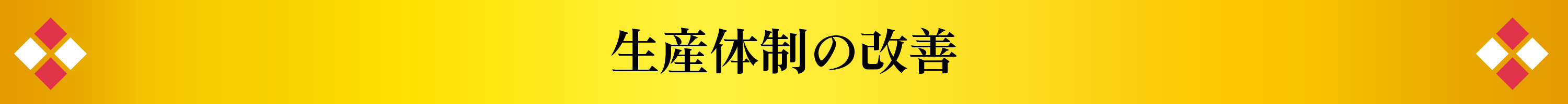 生産体制の改善