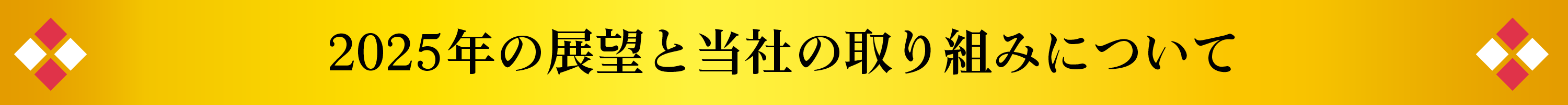 2025年の展望と当社の取り組みについて